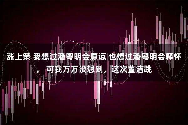 涨上策 我想过潘粤明会原谅 也想过潘粤明会释怀， 可我万万没想到，这次董洁跳