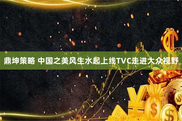 鼎坤策略 中国之美风生水起上线TVC走进大众视野