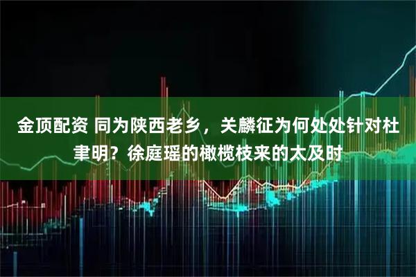 金顶配资 同为陕西老乡，关麟征为何处处针对杜聿明？徐庭瑶的橄榄枝来的太及时