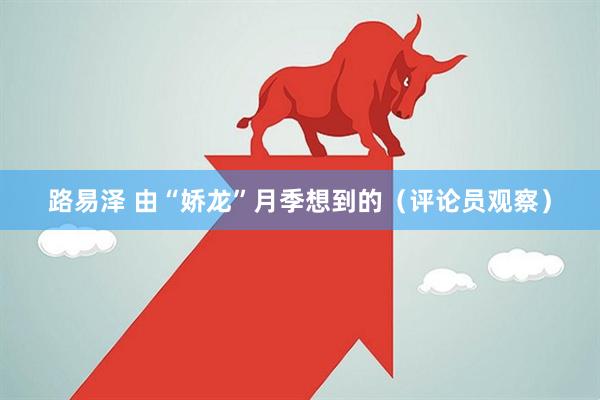 路易泽 由“娇龙”月季想到的（评论员观察）