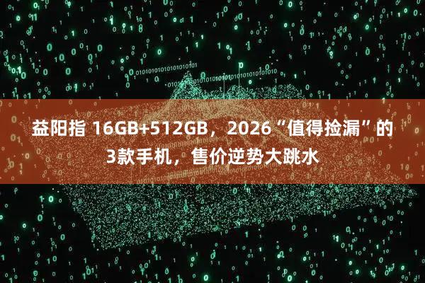 益阳指 16GB+512GB，2026“值得捡漏”的3款手机，售价逆势大跳水