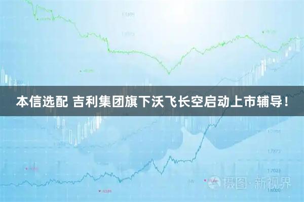 本信选配 吉利集团旗下沃飞长空启动上市辅导！