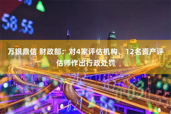 万银鼎信 财政部：对4家评估机构、12名资产评估师作出行政处罚